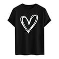 thumbnail image 3 of WRKEKC Mens Short Sleeve Casual Shirts Simple Valentine Print Round Neck Shirt for Stylish Everyday Wear, 3 of 4