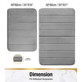 thumbnail image 4 of HITSLAM Memory Foam Bath Mat,Ultra Absorbent Bathroom Rug,Non-Slip Soft Bath Rug for Bathroom Floor,24"x16" Light Gray, 4 of 8