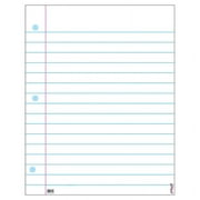 Notebook Paper Wipe-Off Chart, 22" x 28" | Bundle of 10 Each