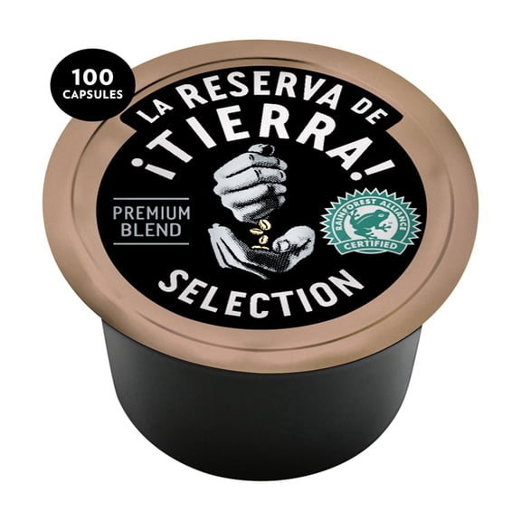 Lavazza Blue La Reserva De ¡TIERRA! Selection Espresso Capsules, 100% Arabica, Compatible with Lavazza Classy Machines (100 Capsules)