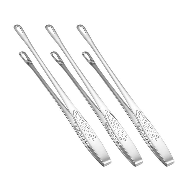 3 pinzas para parrilla, pinzas para alimentos de panadería, pinzas de cocina, pinzas de acero inoxidable para alimentos, pinzas para carne