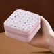 thumbnail image 5 of Joyero Portátil de Cuero Wql241008001 | Pequeño Organizador de Viaje con Múltiples Compartimentos y Forro Suave | Estuche Compacto para Anillos y Pendientes para Mujeres y Niñas | Elegante Joyero Por, 5 of 6