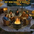 thumbnail image 6 of 26 Inch Smokeless Fire Pit Outdoor - Outside Wood Burning with 360° Airflow, Removable Ash Pan & Bamboo Lid Rainproof Cloth - Low Smoke Backyard Fire Pit for Patio, Camping, Bonfire (D), 6 of 9