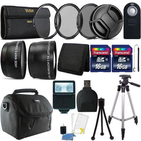 58mm Telephoto & Wide Angle Lens Kit for Canon EOS Rebel T2i T3i T4i Rebel 1200D