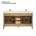 thumbnail image 6 of Laurel 60" Wood Vanity in Weathered Fir Calacatta White Quartz Top no Mirror, 6 of 13