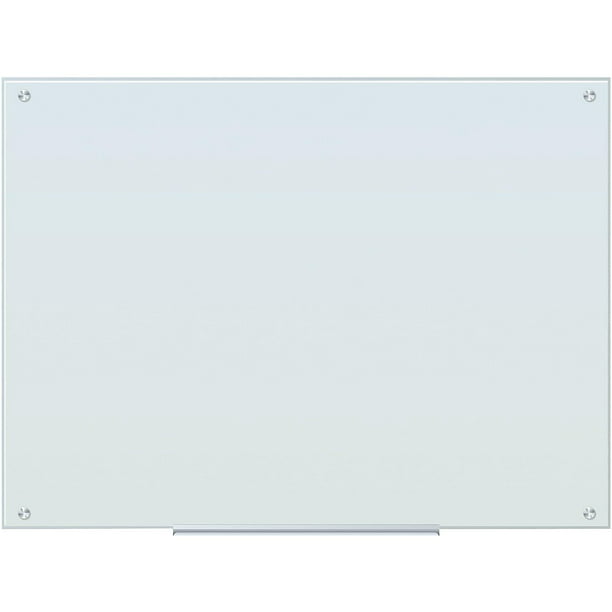 U Brands Glass Dry Erase Board 47 X 35 Inches White Frosted Surface Frameless 121u00 01
