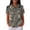 Gray, variant on Halloween Button Down Shirts for Women Funny Magic Witch Print Collared Waffle Casual Blouses Costume Holiday Shirts Black S