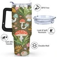 thumbnail image 3 of Neon Mushroom 40oz Travel Mug - Double Wall Design - Spill-Resistant Lid with Dual Drinking Options, 3 of 8