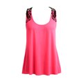 thumbnail image 2 of Top de verano para mujer, chaleco sin mangas, camiseta sin mangas con encaje de ganchillo Irfora Rosa XXXL, 2 of 7