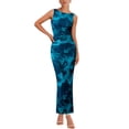 thumbnail image 1 of Vestido largo MASCOMODA para mujer con estampado floral de verano, 1 of 5