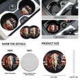 thumbnail image 6 of Uorisanigo American Flag Horse 10 Pack Car Seat Covers Sets with Cars Seat Belt Cover and Water Cup Coaster and Steering Wheel Cover Keychains Soft Easy to Instal Elastic Fabrics for Car SUV, 6 of 7