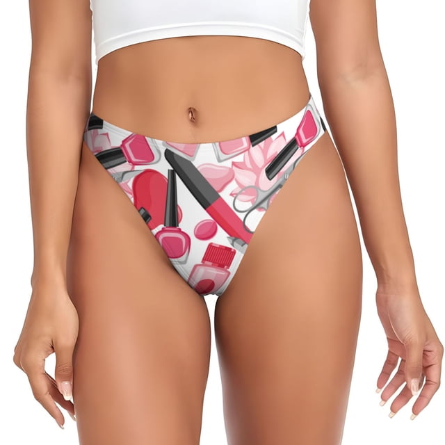 Fotbe Makeup Tanga Sin Costuras para Mujer con Estampado – Panties Invisibles, Transpirables y Cómodos para Uso Diario-3X-Large