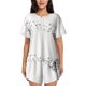 thumbnail image 1 of Fotbe Dandelion Blowing In The Wind Conjunto de Pijama Estampado para Mujer, 2 Piezas, Ropa de Dormir con Camiseta de Manga Corta y Shorts Suaves-3X-Large, 1 of 6