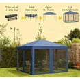 thumbnail image 4 of Patio Gazebos, Height Adjustable Pop Up Canopy Tent,Instant Gazebo,Screen House Room with Carry Bag, Blue Backyard Gazebos,Mesh,Oxfabric,Steel Large Gazebos, 4 of 7