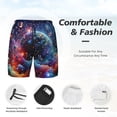 thumbnail image 6 of Picia Outer Space Floating Numbers And Letters pattern Mens Swim Trunks with Compression Liner Stretch Beach Shorts Quick Dry with Zipper Pockets No-Chafing Board Shorts-X-Large, 6 of 9