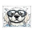thumbnail image 2 of WOBOGO Cartoon White Labrador Acrylic Serving Trays 15.7x11.8 Inch Spill Proof Clear Decorative Organizer with Handle, 2 of 7