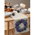 thumbnail image 2 of Table Runner Purple Hydrangea Table Decoration for Kitchen Dinning Retro Wreath Table Decoration for Indoor Outdoor Party Wedding Decor 13x90 Inch, 2 of 7