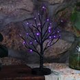 thumbnail image 5 of FrostHike Halloween Lighted Tabletop Tree. 18IN Artificial Black Spooky Tree with 24LED Purple Lights. Table Centerpiece Battery or USB Operated with Timer. Indoor Halloween Home Desk Bedroom Decor, 5 of 5