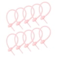 thumbnail image 1 of Reutilizables Cremallera Bridas, 7 Pulgadas Silicona Bridas Bolsa Clips, Multiuso Silicona Bridas, Cable Bridas, Pan Brida, Doméstico Retorcidas Bridas(Claro Rosa Paquete de 20), 1 of 5