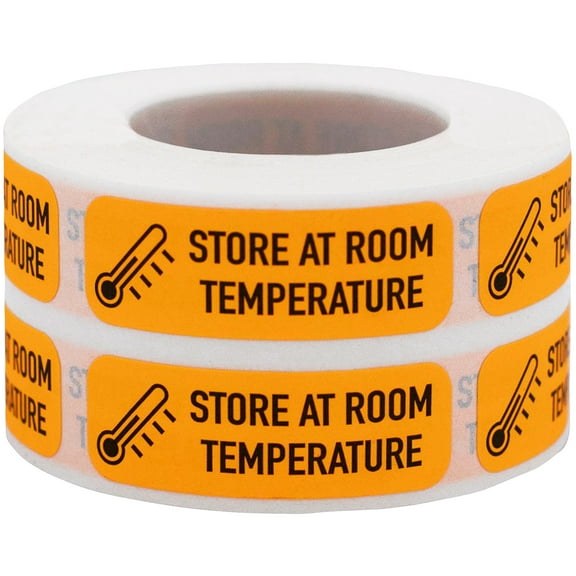Labels - Store at Room Temperature Healthcare | 0.5 x 1.5" - 500 Pack
