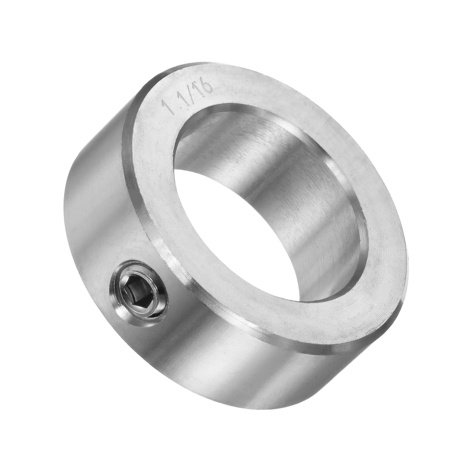 2 Packs Set Screw Collars 1-1/8" Bore 304 Stainless Steel Shaft Collars, 1-3/4" OD, 5/8" Width