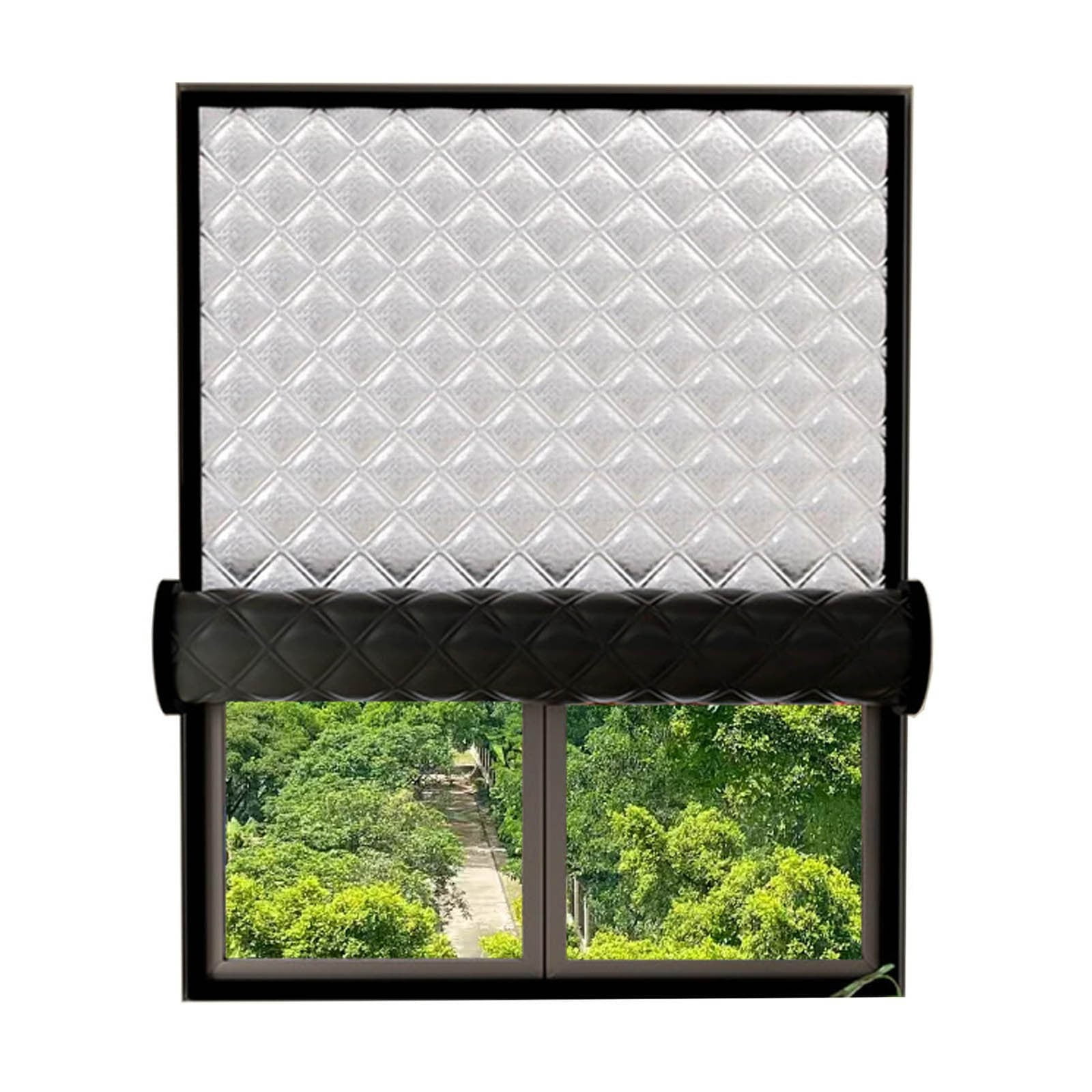 Portable Blackout Curtains 35"x39",Strong Hook and Loop Tape Strips with Adhesive,Cuttable Blackout Window Cover,Black Out Material Blinds for Travel