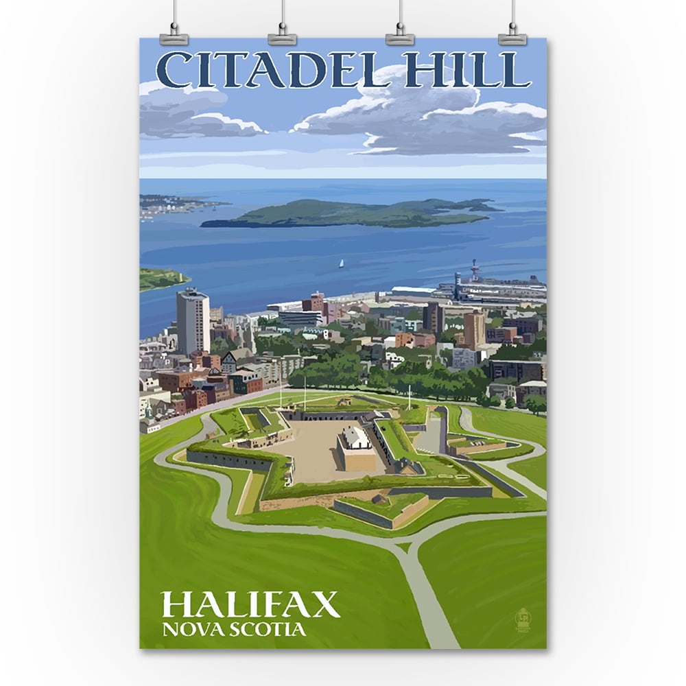 Halifax, Nova Scotia Citadel Hill Lantern Press Artwork (36x54