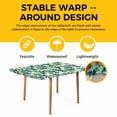 thumbnail image 4 of Blueberry Botanical Table Cloths for 5 Foot Rectangle Tables, Green Spring Leaves Branches Patio Waterproof Elastic Fitted Tablecloths, Washable Rectangular Table Cover for Camping, 4 of 8