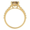 thumbnail image 4 of Clara Pucci 14K Yellow Gold 2.3ct Champagne Solitaire with Accents Ring, 4 of 8