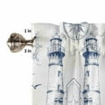 thumbnail image 5 of Nautical Ship Lighthouse Kitchen Valances for Windows 42x12 Inch Kitchen Curtains Valances Rod Pocket Ocean Anchor Rudder Lines Art Bathroom Window Valances for Window Treatment Decor, 5 of 6