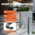 thumbnail image 3 of VEVOR Handrails for Outdoor Steps, Fit 1-3 Steps Outdoor Stair Railing, Wrought Iron Handrail, Adjustable Front Porch Hand Rail, Black Transitional Hand railings for Concrete Steps or Wooden Stairs, 3 of 9