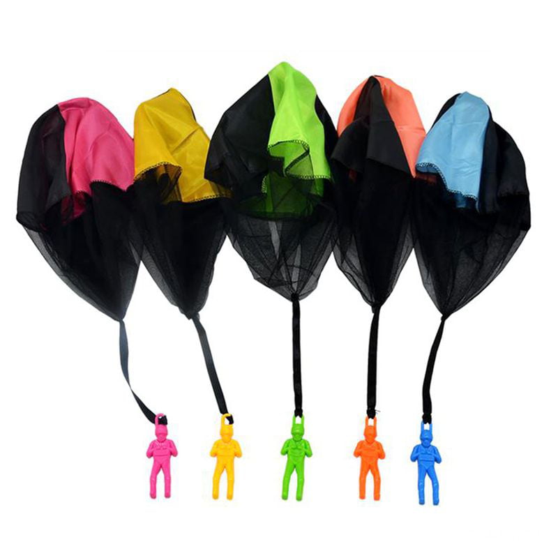AEVBSOY 4 Pieces Tangle Free Parachute Toy Throwing Toys Parachute Men Outdoor Flying Army Man Paratrooper Toys Hand Throwing Parachute Toy for Kids No Strings No Batteries No Assembly Required 