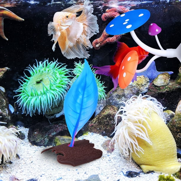 KAKOWELY 2Ud De Hoja Para Peces Betta Con Ventosa Fácil De En Acuario
