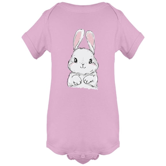 Hand Drawn Cute Bunny Design Bodysuit Infant -Image by Shutterstock,  6 Months