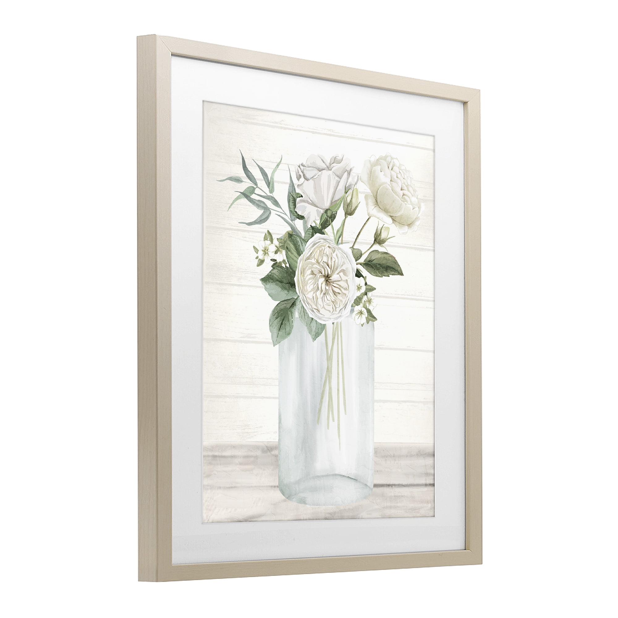 Stupell Industries Patience Flower Vase Birch Framed Print Under Glass, design by Kim Allen