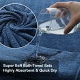 thumbnail image 3 of Green Essen 2 Pack Hand Towels 600 GSM Portable Ultra Soft Bath Towel Sets 15"x31"Highly Absorbent Bath Sheets Quick Dry Shower Towels for Bathroom Kitchen Spa Hotel Gym(Navy), 3 of 8