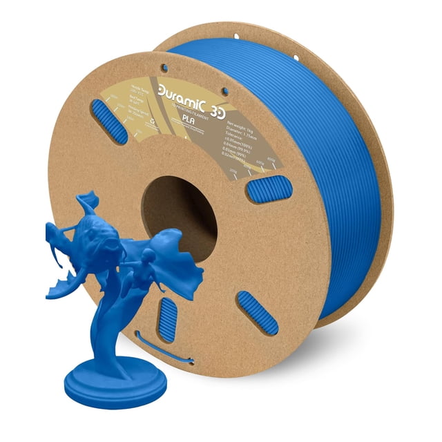 Filamento de impresión 3D DURAMIC 3D PLA de 1,75 mm, bobina azul de 1 kg