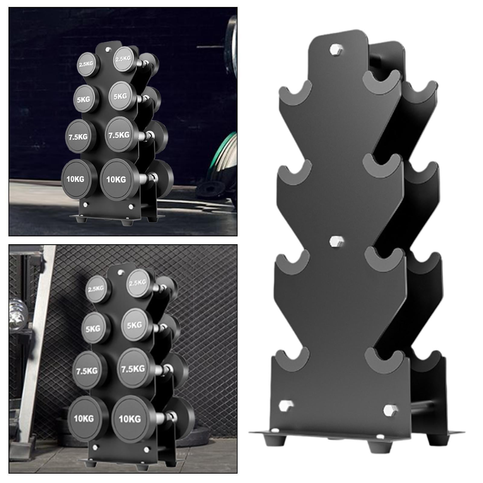 Baoblaze 4 Tier Dumbbells Rack Weight Stand Equipment AntiSlip Accessories Dumbbell Storage Shelf Holder for Exercise Workout Training