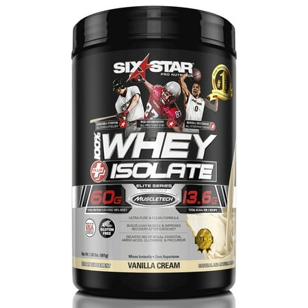Six Star Pro Nutrition Elite Series Whey Isolate Protein Powder, Vanilla Cream, 60g Protein, 1.5lb, (The Best Protein Powder For Females)