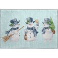 thumbnail image 2 of Addison Rugs Mayfield Premium Machine Washable Transitional Holiday Snowman Sky Rectangle Rug, 1'8" x 2'6", 2 of 6