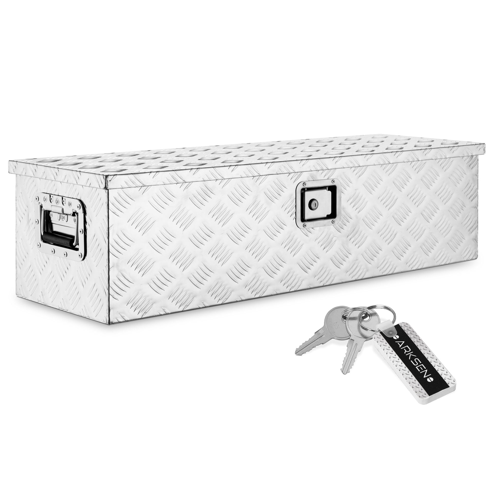 ARKSEN 39" Aluminum Bar Tread Tool Box Chest Box Pick Up Truck Bed RV