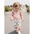 thumbnail image 5 of Rovasas Girls 3PCS Pants Sets Letter Print Romper Floral Flared Pants Headband, 5 of 9