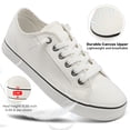 thumbnail image 4 of Ecetana Canvas Shoes for Women Slip on Casual Low Top Sneakers Womens Tennis Shoes, 4 of 8