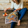 thumbnail image 5 of LoRan Latch-Stitch Pillow Kit DIY, 16" x 16", Kilim Design, 5 of 6