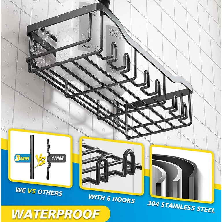 304 Stainless Steel Self Adhesive Shower Shelf Bathroom Shower