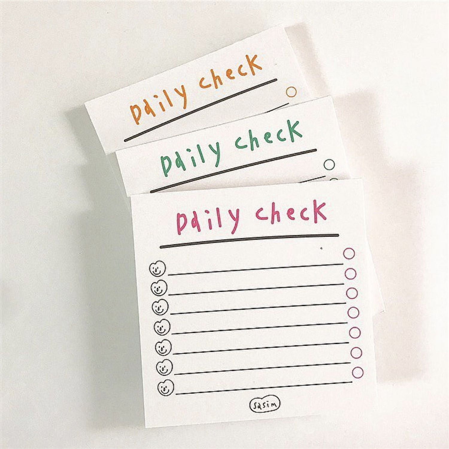 Jinsinto 3 Pcs Liste de Tâches Notes Collantes Déchirables pour Maison Bureau École