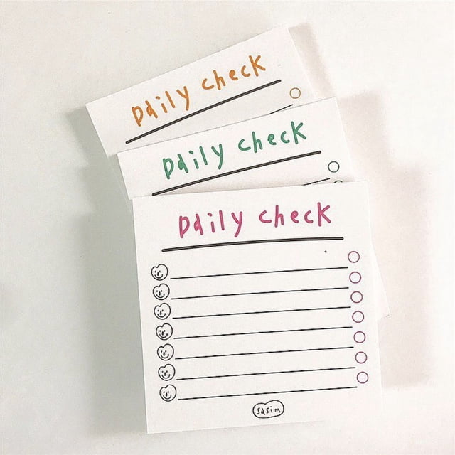 Jinsinto 3 Pcs Liste de Tâches Notes Collantes Déchirables pour Maison Bureau École