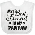 thumbnail image 3 of Inktastic My Best Friend is My Pawpaw with Hearts Boys or Girls Baby Bib, 3 of 4