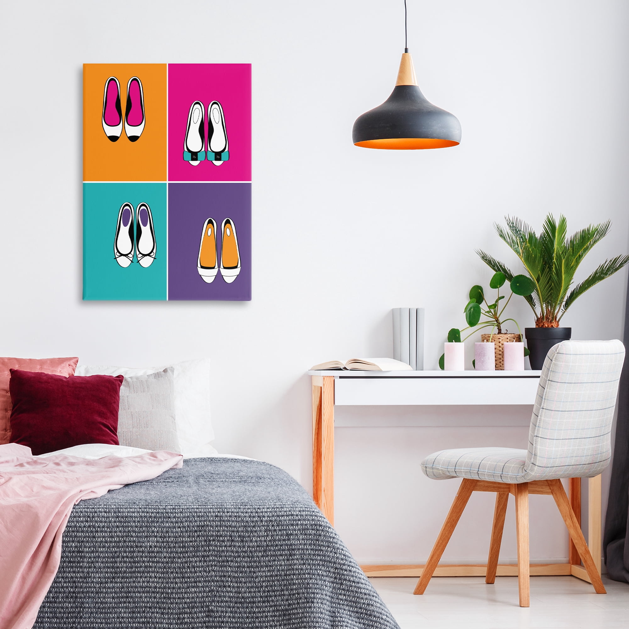 Stupell Industries Bold Pop Trendy Flats Canvas Wall Art, design by Martina Pavlova