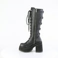 thumbnail image 5 of Demonia ASSAULT-218 Women's 4 3/4" Heel Platform Lace-Up Studded Buckles Knee High Boots, 5 of 5